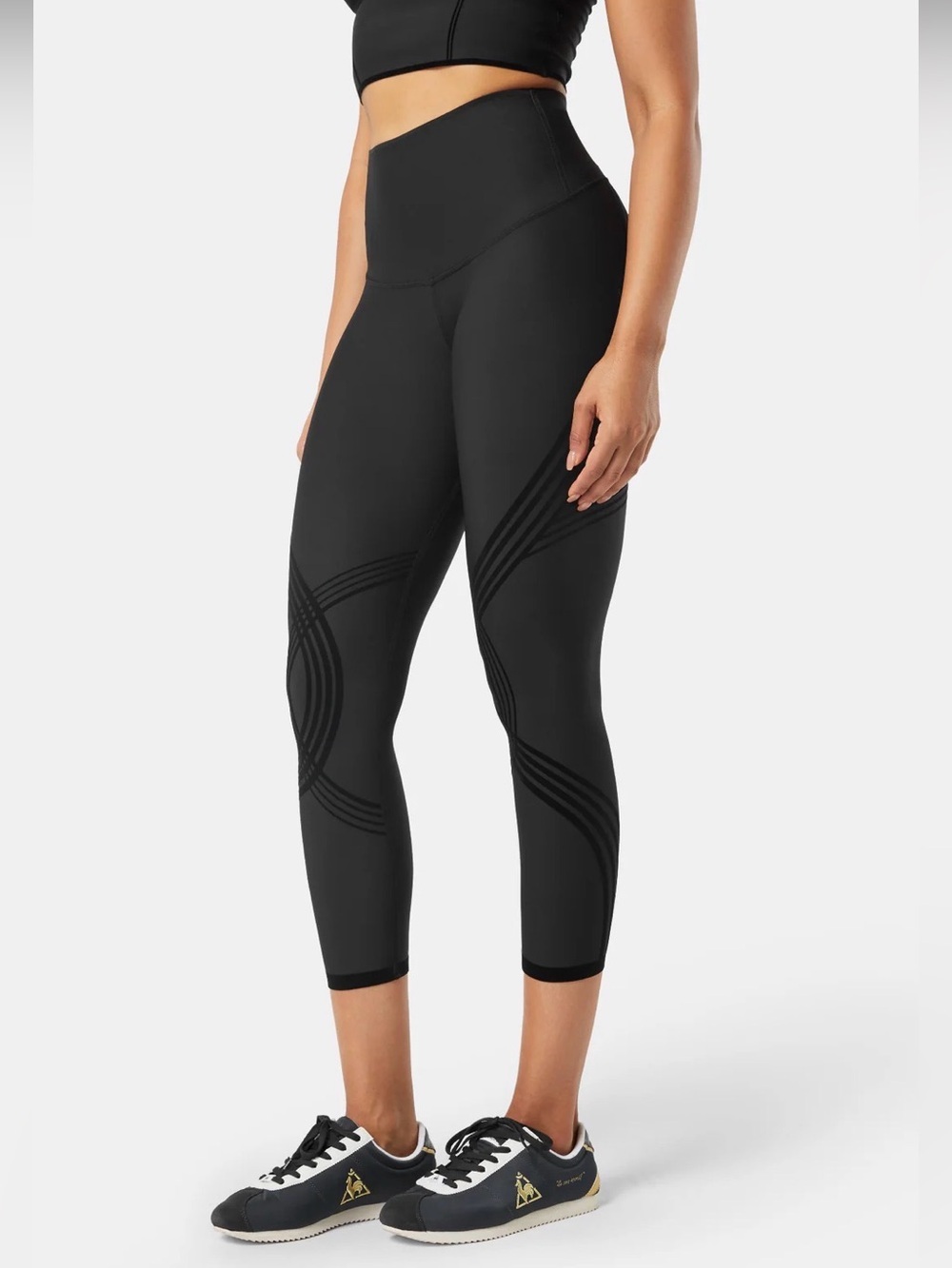 Fanka Body Sculpt 7/8 Athletic compression Leggings, Reversible Wear, black, S
